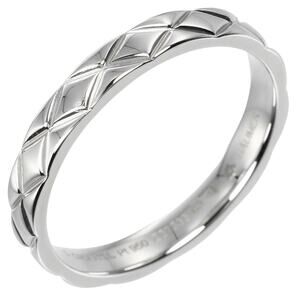 Chanel Platinum Matelasse Ring Silver